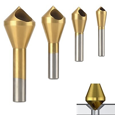 4 PCS TiN Coated Countersink Set