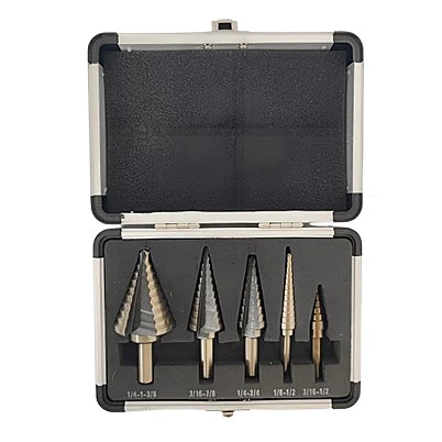 5Pcs Metal Working Heavy Duty Step Drill Set