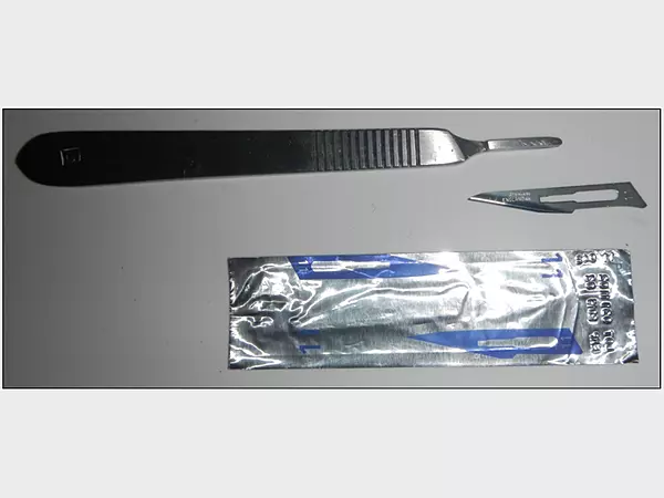 Scalpel Handle shown with blades (sold separately)