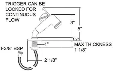 Scandvik 10191P Elbow Sprayer - Handle Pull Out - White W/6' Hose