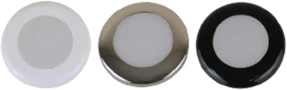 Scandvik A3C Downlight Kit - Cool White w/SS, White, & Black Trim Rings