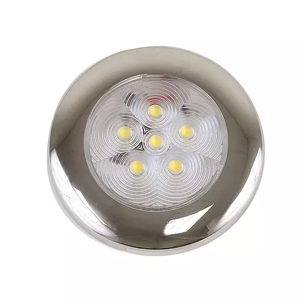 Scandvik B3 Downlight Surface Mount - Cool White - SS Trim - IP67 - 12/24V