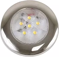 Scandvik B3 Downlight Surface Mount - Cool White - SS Trim - IP67 - 12/24V