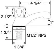 Scandvik Heavy-Duty Brass Basin Tap - Chrome Plated