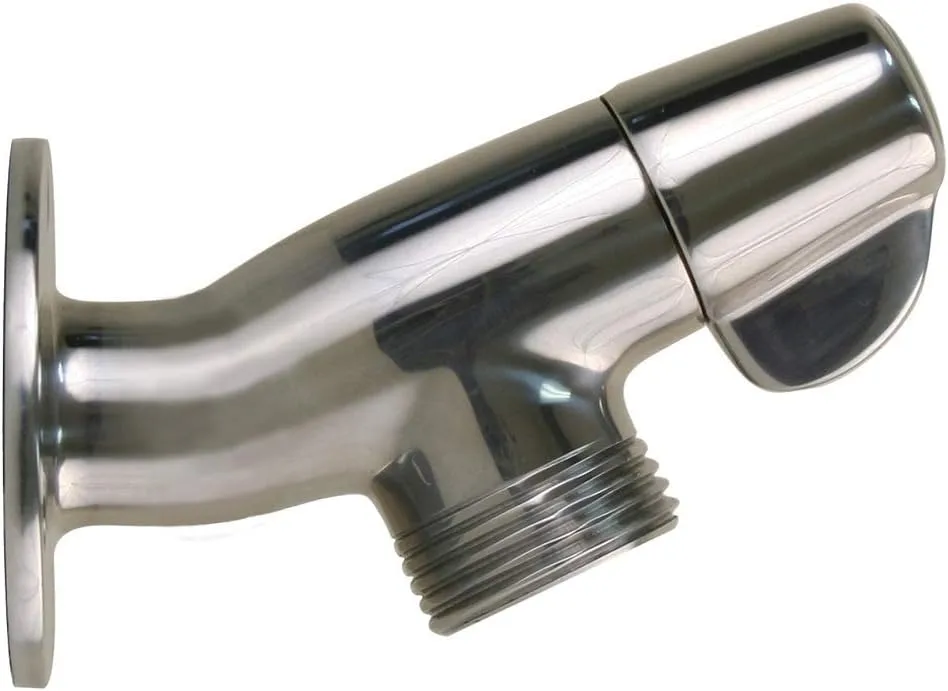 Scandvik Ceramic Angled Washdown Valve - SS Spigot
