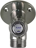 Scandvik Ceramic Angled Washdown Valve - SS Spigot