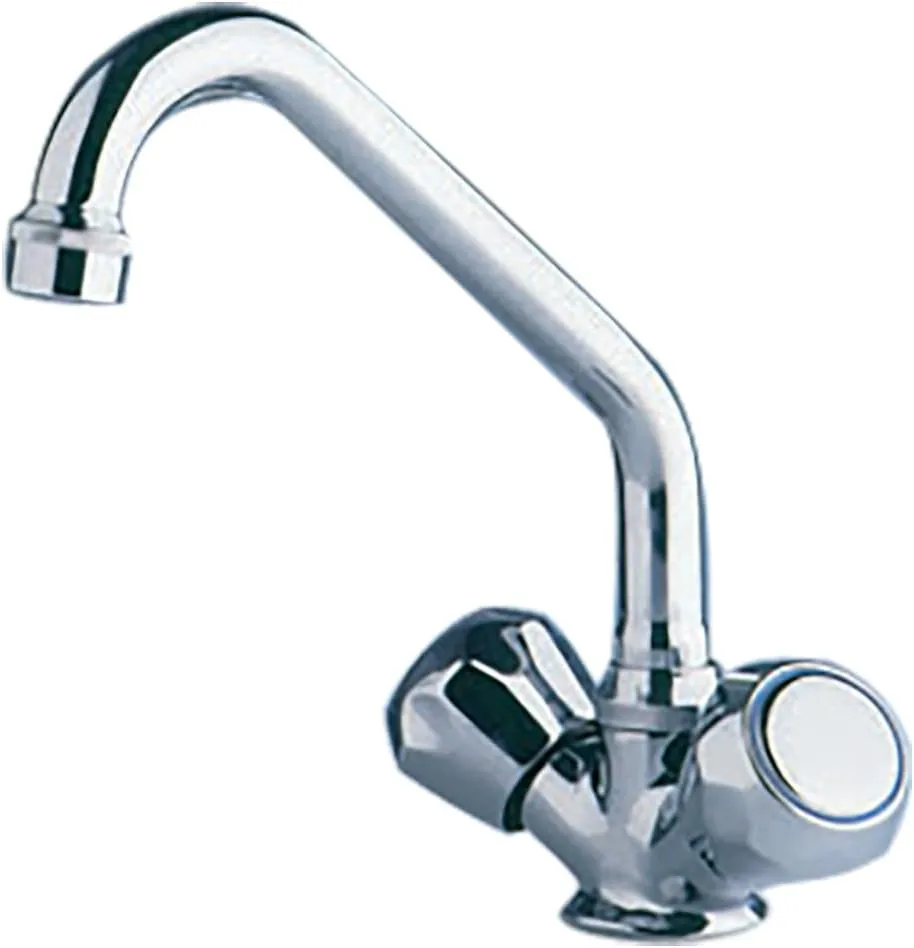 Scandvik Chrome Galley Mixer w/Swivel Spout