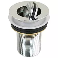 Scandvik Sink Drain w/Flip Stopper - Chrome Plated Brass