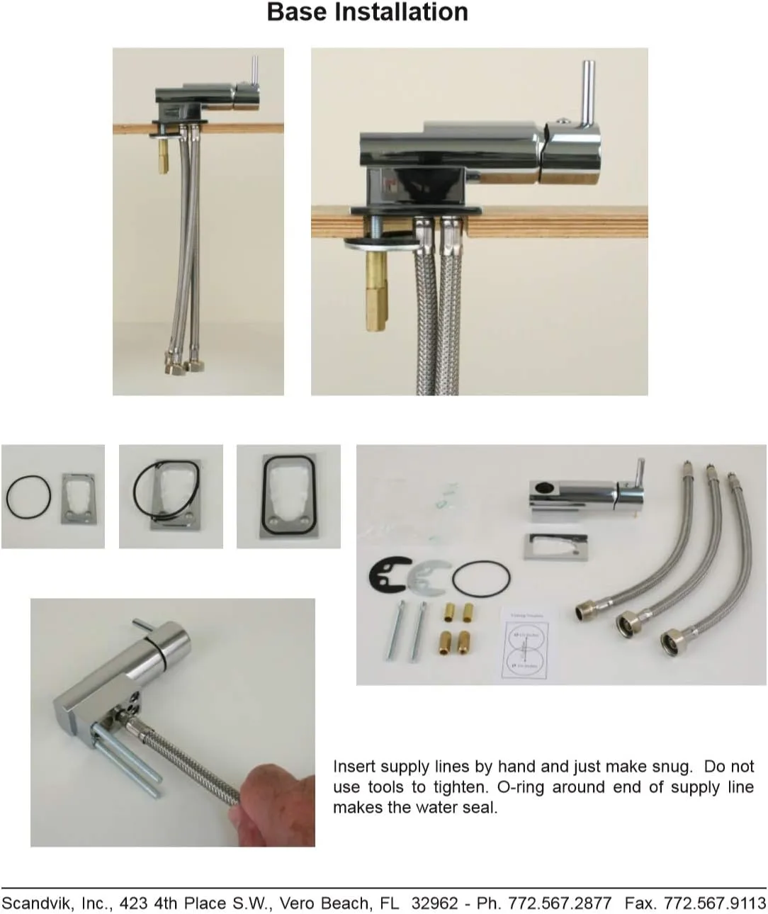 Scandvik Minimalistic Compact Single Level Mixer - Faucet & Shower Combo - Chrome