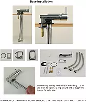 Scandvik Minimalistic Compact Single Level Mixer - Faucet & Shower Combo - Chrome