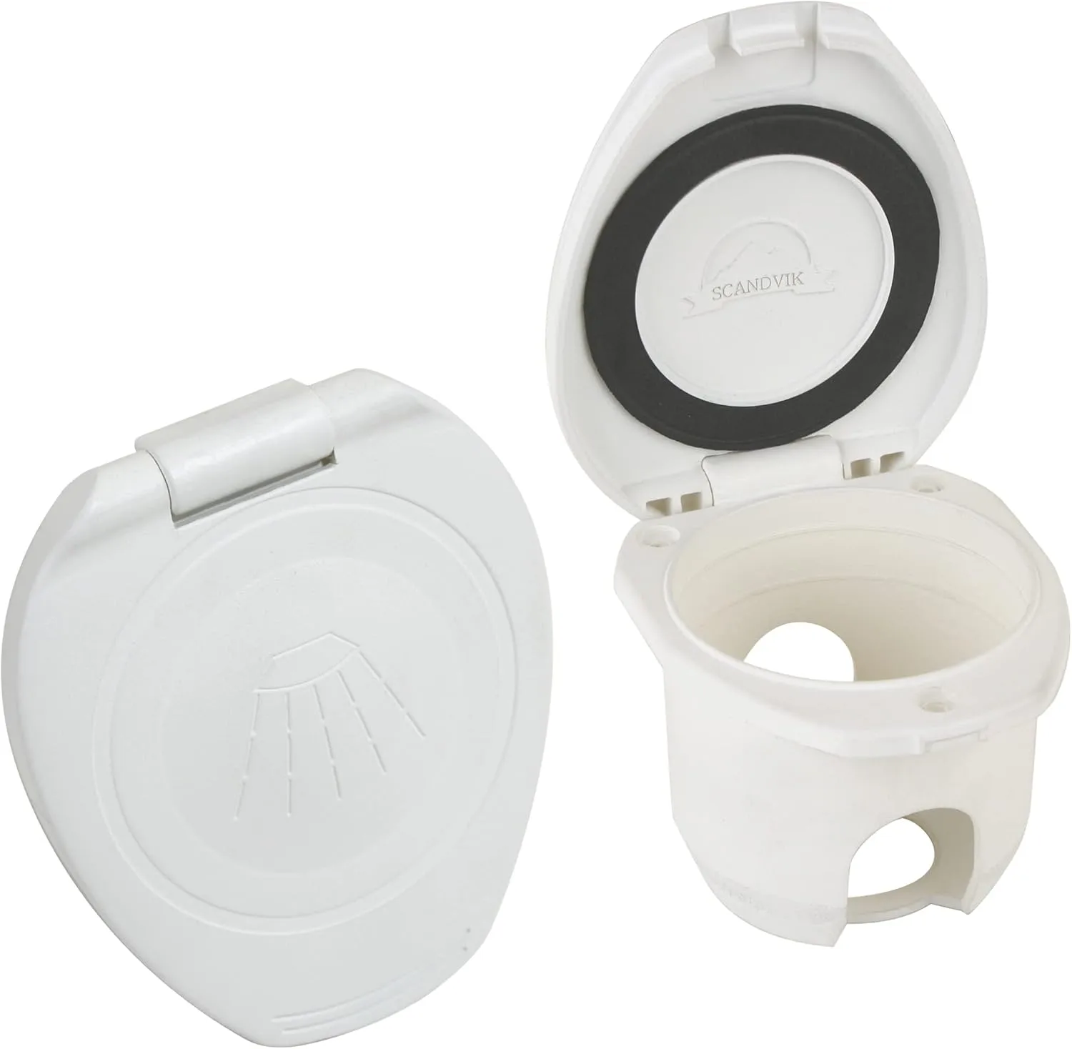 Scandvik Replacement White Cup & Cap f/Recessed Shower