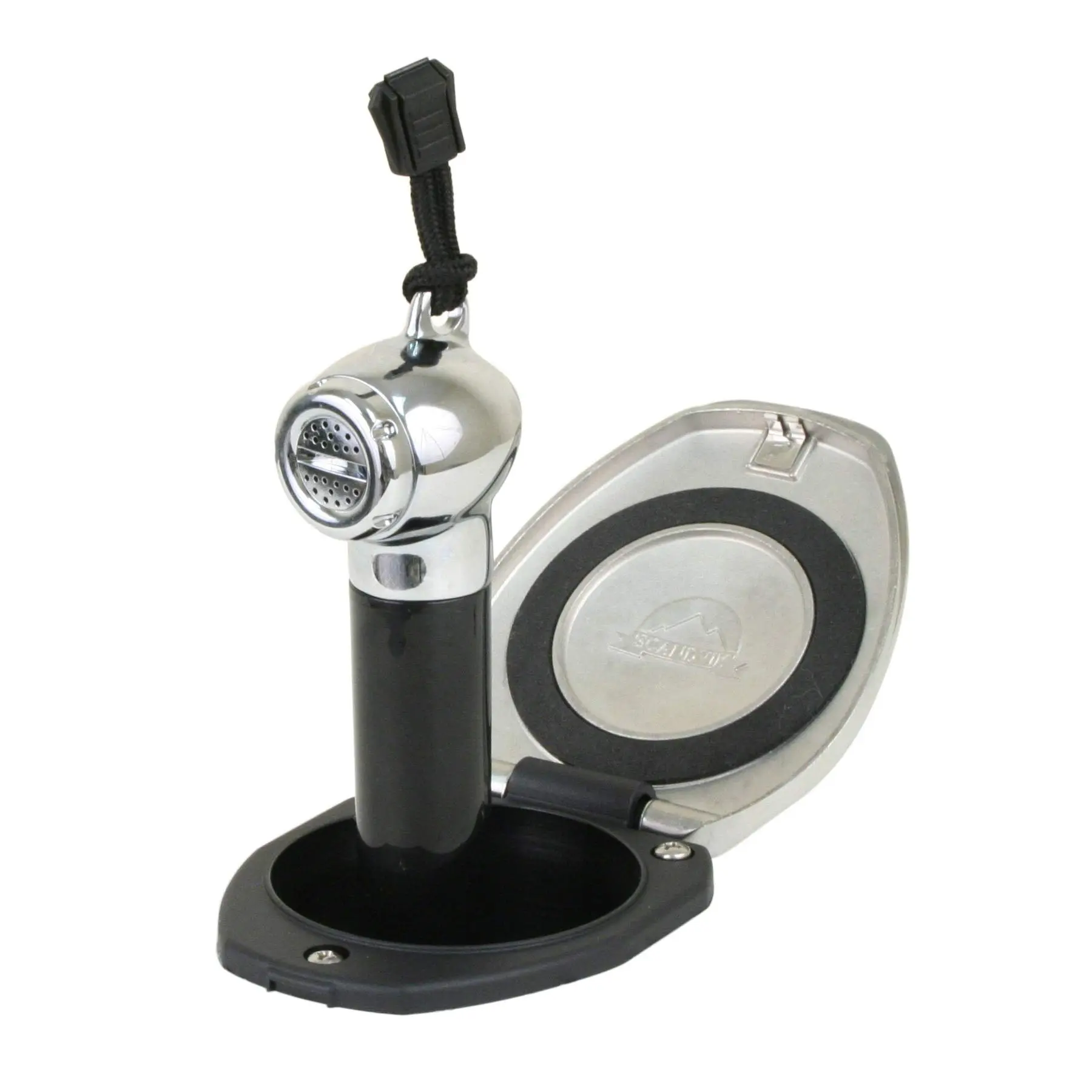 Scandvik Black & SS Recessed Transom Shower Handle/Hose - Vertical/Horizontal Mount - 6' Hose