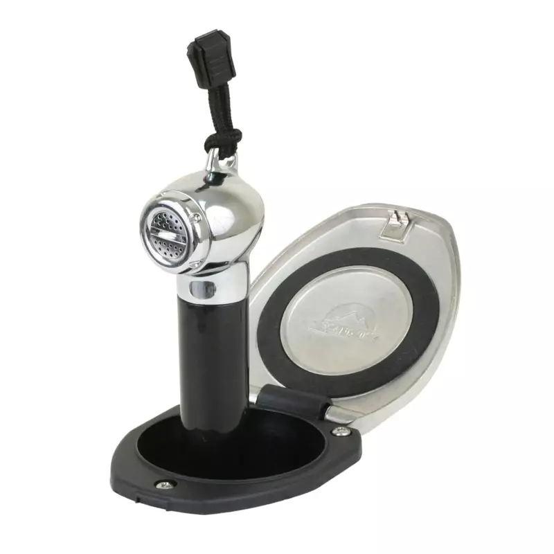 Scandvik Black & SS Recessed Transom Shower Handle/Hose - Vertical/Horizontal Mount - 6' Hose