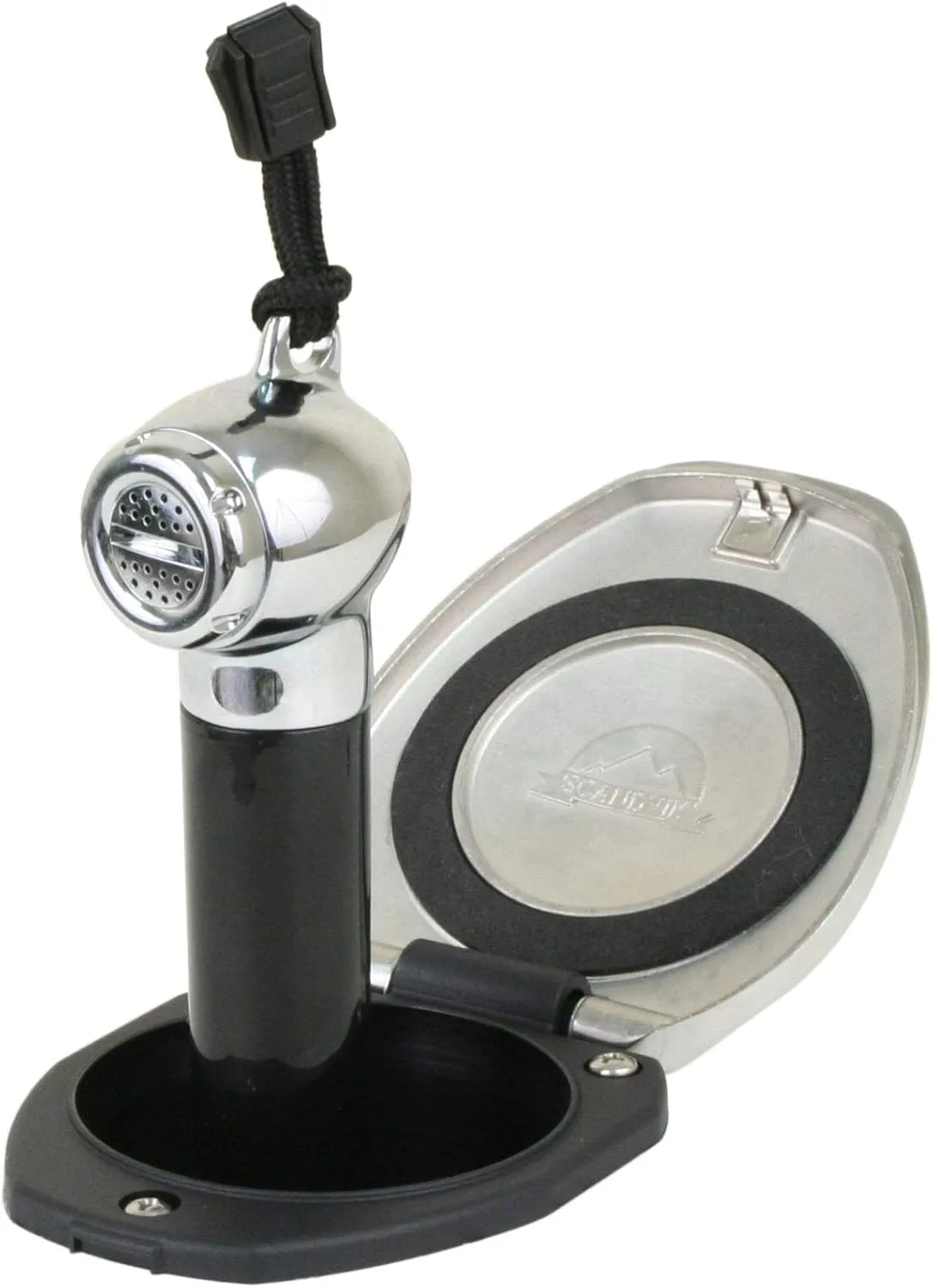 Scandvik Black & SS Recessed Transom Shower Handle/Hose - Vertical/Horizontal Mount - 6' Hose