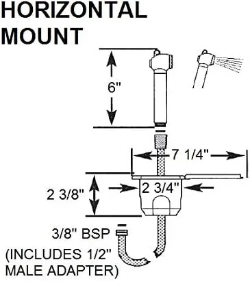Scandvik White & SS Recessed Transom Shower Handle/Hose - Vertical/Horizontal Mount - 6' Hose