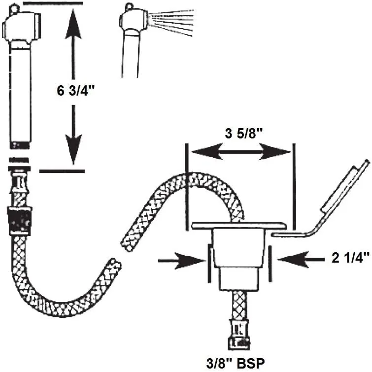 Scandvik Recessed Transom Shower w/6' Hose - White