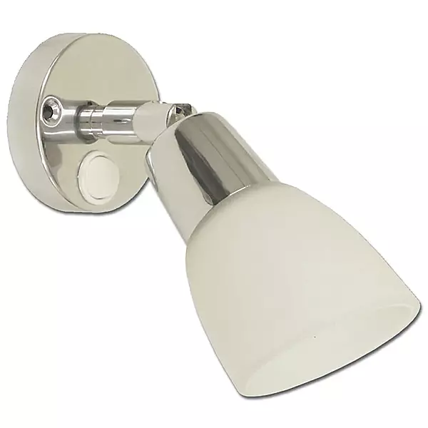 Scandvik SS Reading Light w/Frosted Glass Shade - 10-30V