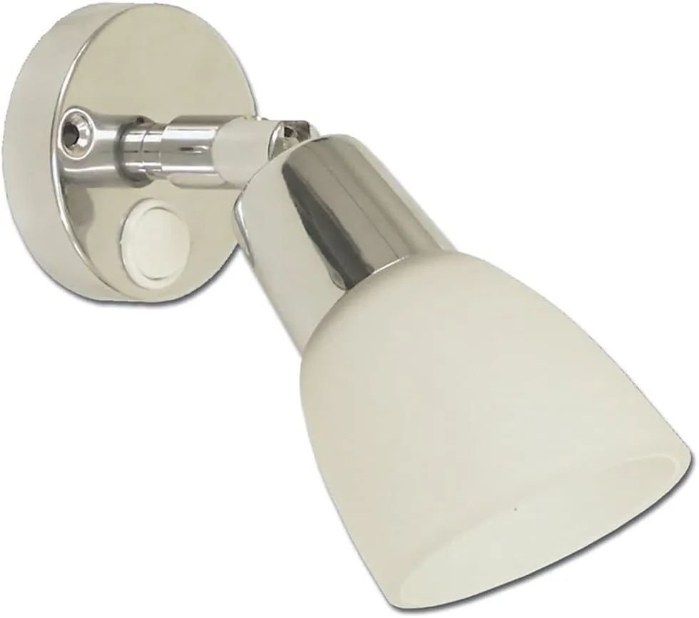 Scandvik SS Reading Light w/Frosted Glass Shade - 10-30V