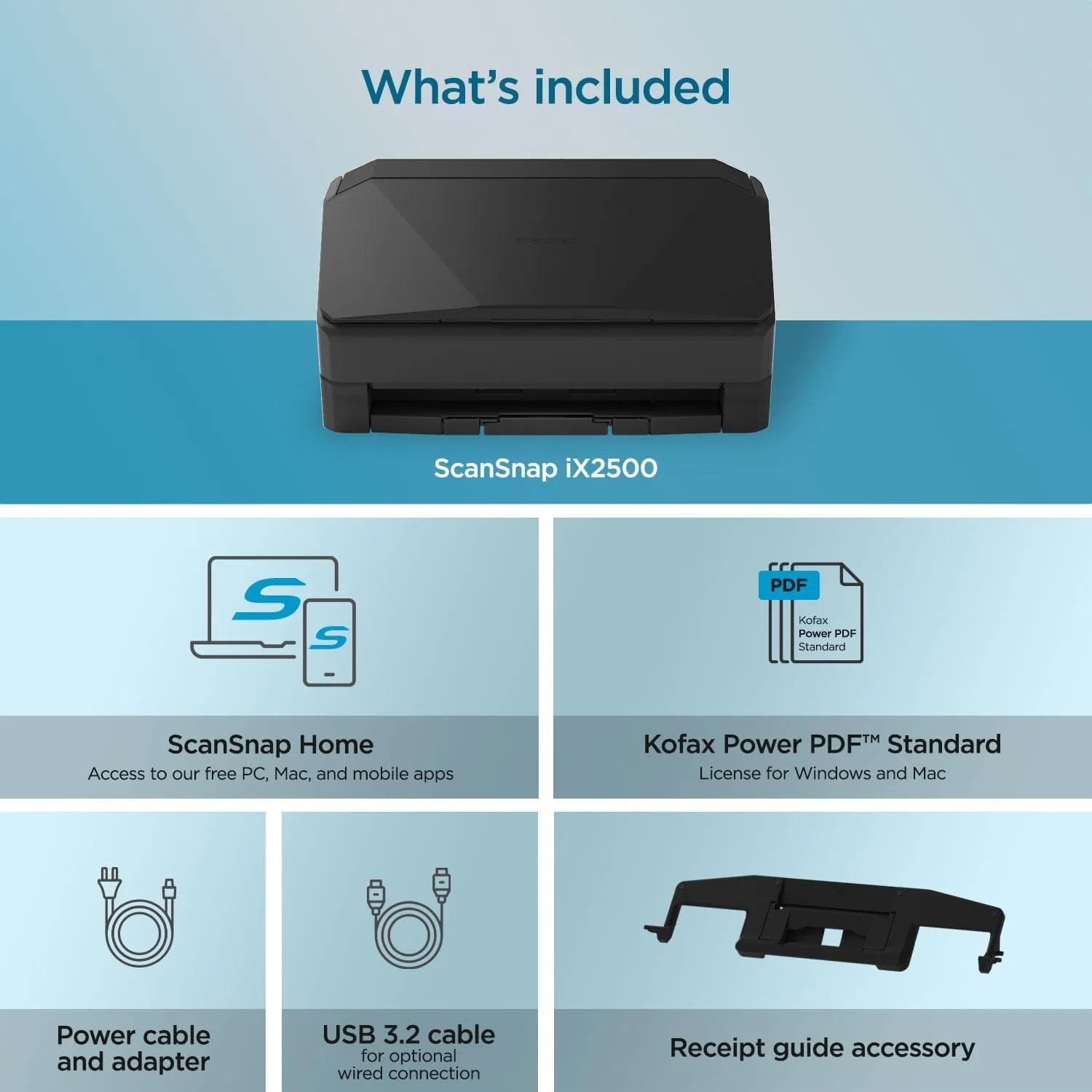 ScanSnap Wireless/USB Cloud-Enabled Document, Photo & Receipt Scanner with Touchscreen and Auto Document Feeder