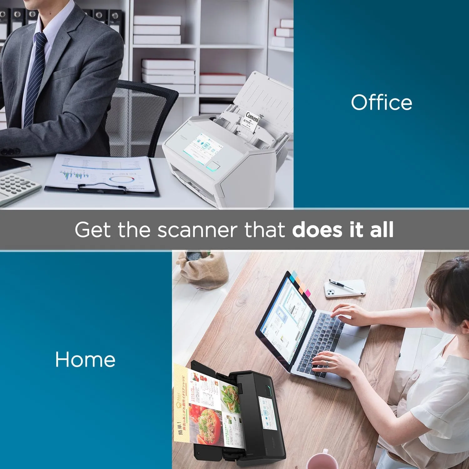 ScanSnap Wireless/USB Cloud-Enabled Document, Photo & Receipt Scanner with Touchscreen and Auto Document Feeder
