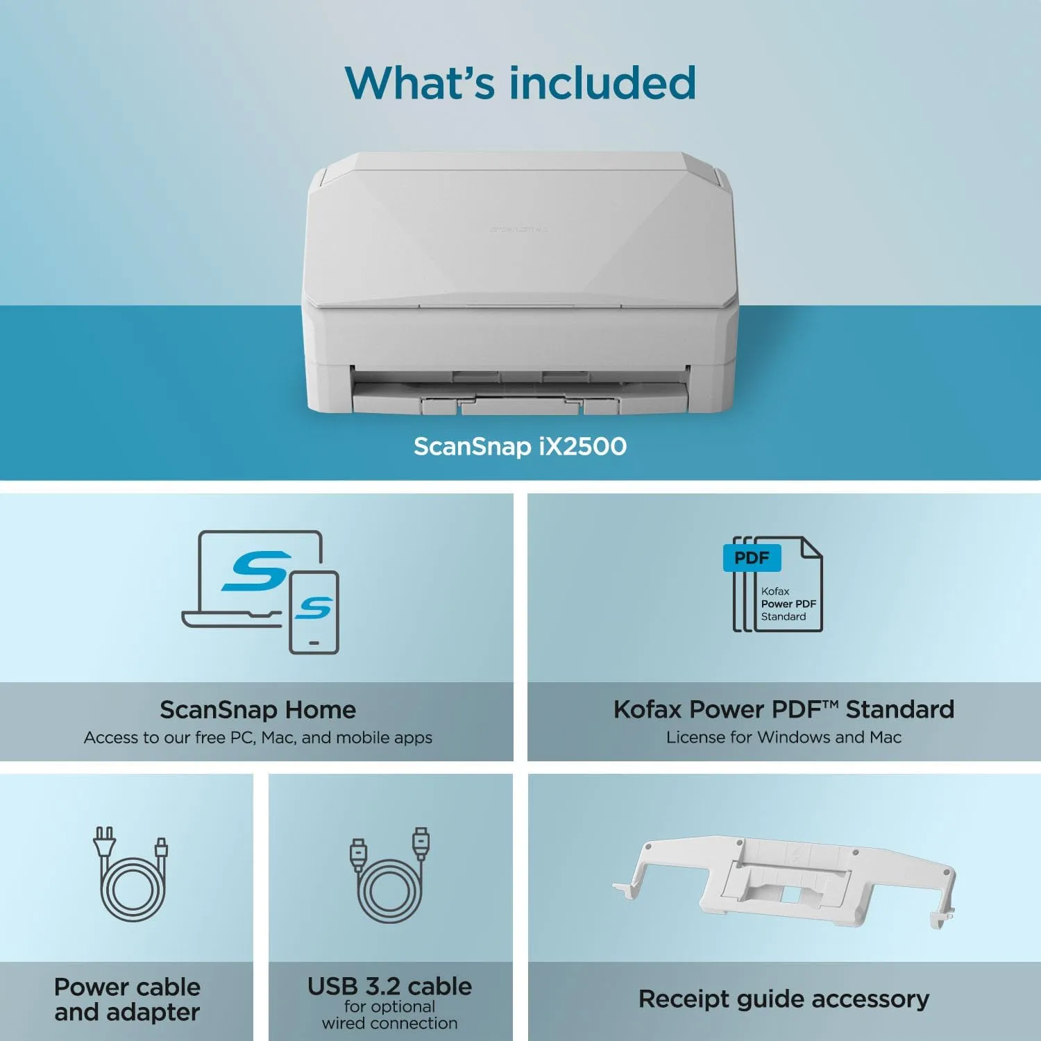 ScanSnap Wireless/USB Cloud-Enabled Document, Photo & Receipt Scanner with Touchscreen and Auto Document Feeder