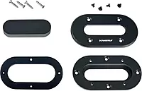 Scanstrut DS-LP-MULTI-BLK Low-Profile Multi Cable Seal, Black Anodized Aluminum — Fits Cables up to 15mm