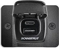 Scanstrut Flip Pro w/Front Fit Bezel 12/24V Fast Charge Dual USB-A/C Socket