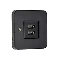 Scanstrut SC-TILE-20 Tile-Series Dual USB-C Interior Charging Socket - Black Bezel
