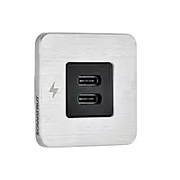 Scanstrut TILE USB-C Interior Charging Socket - 12/24V - Stainless Steel Bezel