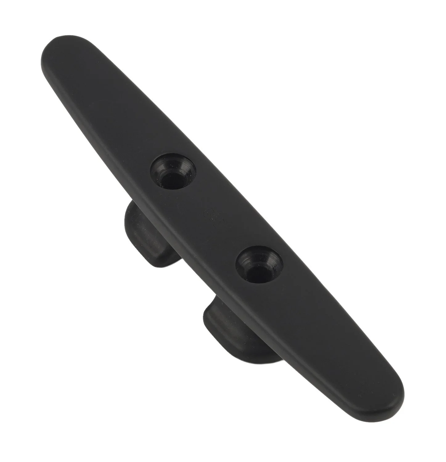 Schaefer Open Base Black Anodized Forged Aluminum Cleat fits Up to 3/8-Inch Line, 4-Inch/102mm