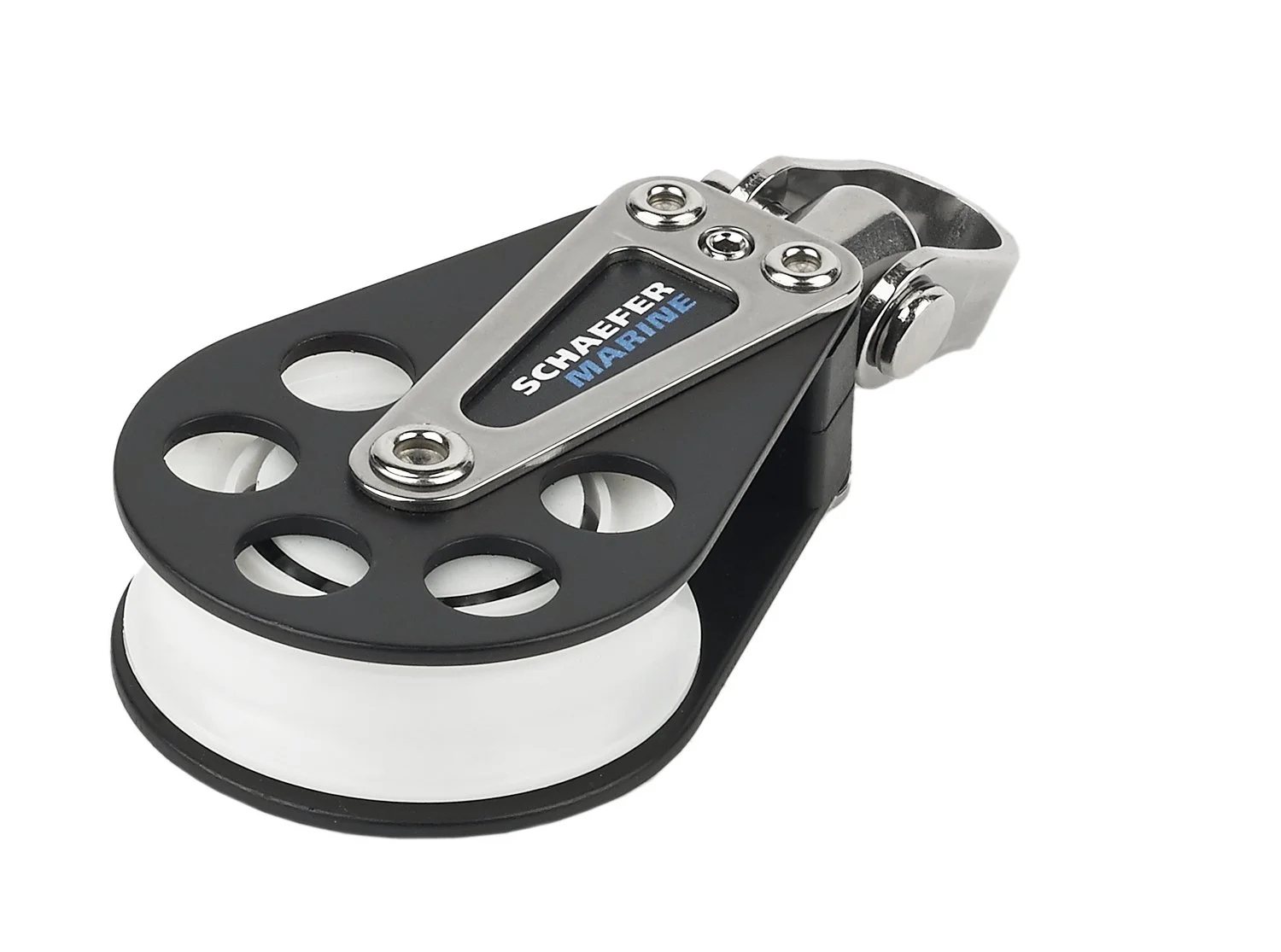 Schaefer Single 5 Series Block with Stainless Steel Cheeks and Delrin Ball Bearing Sheave