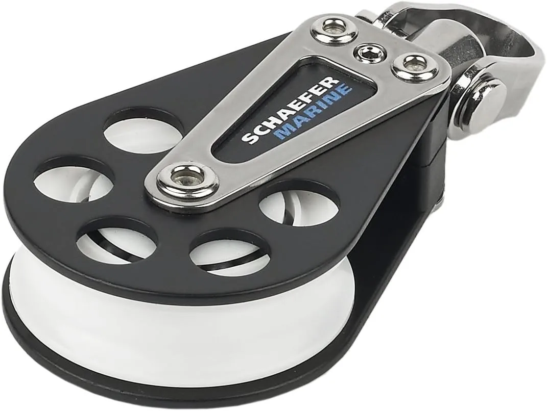 Schaefer Single 5 Series Block with Stainless Steel Cheeks and Delrin Ball Bearing Sheave