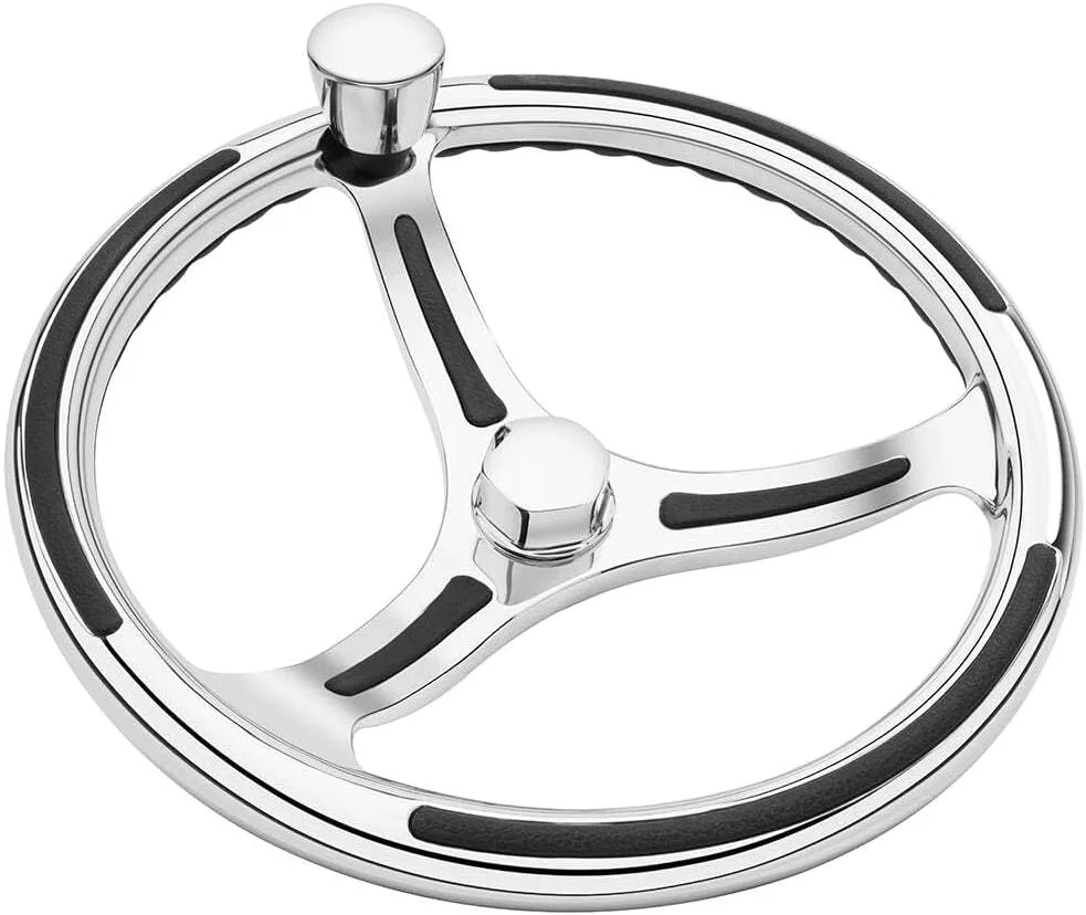 Schmitt & Ongaro Marine Products 7401321FGK-R Schmitt & Ongaro Primus Model 740-13.5 Wheel withknob & Finger Grip
