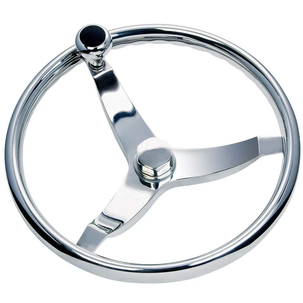 Schmitt & Ongaro Vision FX Model 714-13.5" Wheel w/Knob & Finger Grip - 3/4" Tapered Shaft w/Faux Nut - 1/2" & 3/4" Adapters