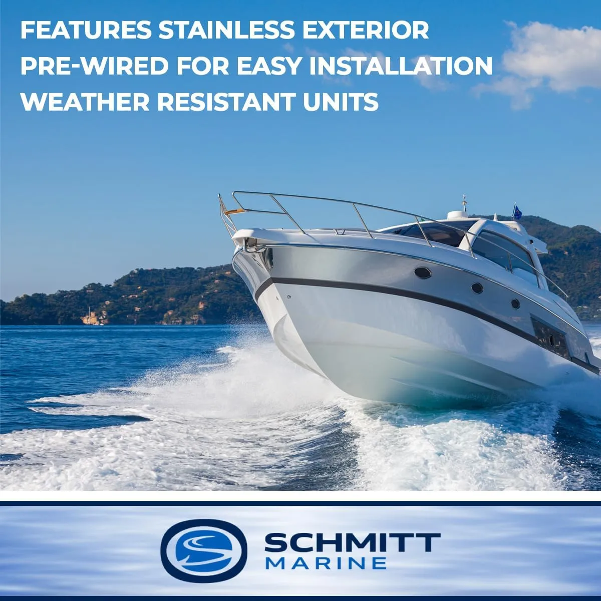 Schmitt Marine Mini Stainless Steel Single Drop-In Horn w/Stainless Steel Grill - 12V Low Pitch