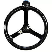 Schmitt Marine Carbon Fiber Primus Wheel w/Knob 13.5" w/Sanntoprene Finger Grip 3/4" Tapered Shaft w/CF Nut