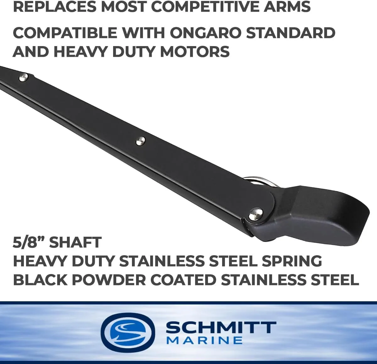 Schmitt Ongaro Marine Products 12138164 Ongaro Deluxe Ultra Hd Adjustable Arm W/j Hook Tip - 12-18