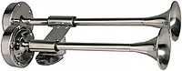 Schmitt Marine Deluxe All-Stainless Shorty Dual Trumpet Horn - 12V