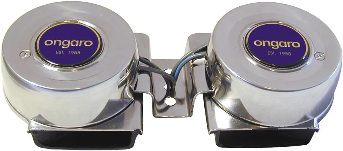 Schmitt Marine Ongaro All-Stainless Mini Compact Twin Horn - 12V