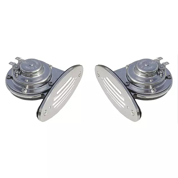 Schmitt & Ongaro Marine Products 7279757 Ongaro Mini Dual Drop-in Horn W/ss Grills High & Low Pitch
