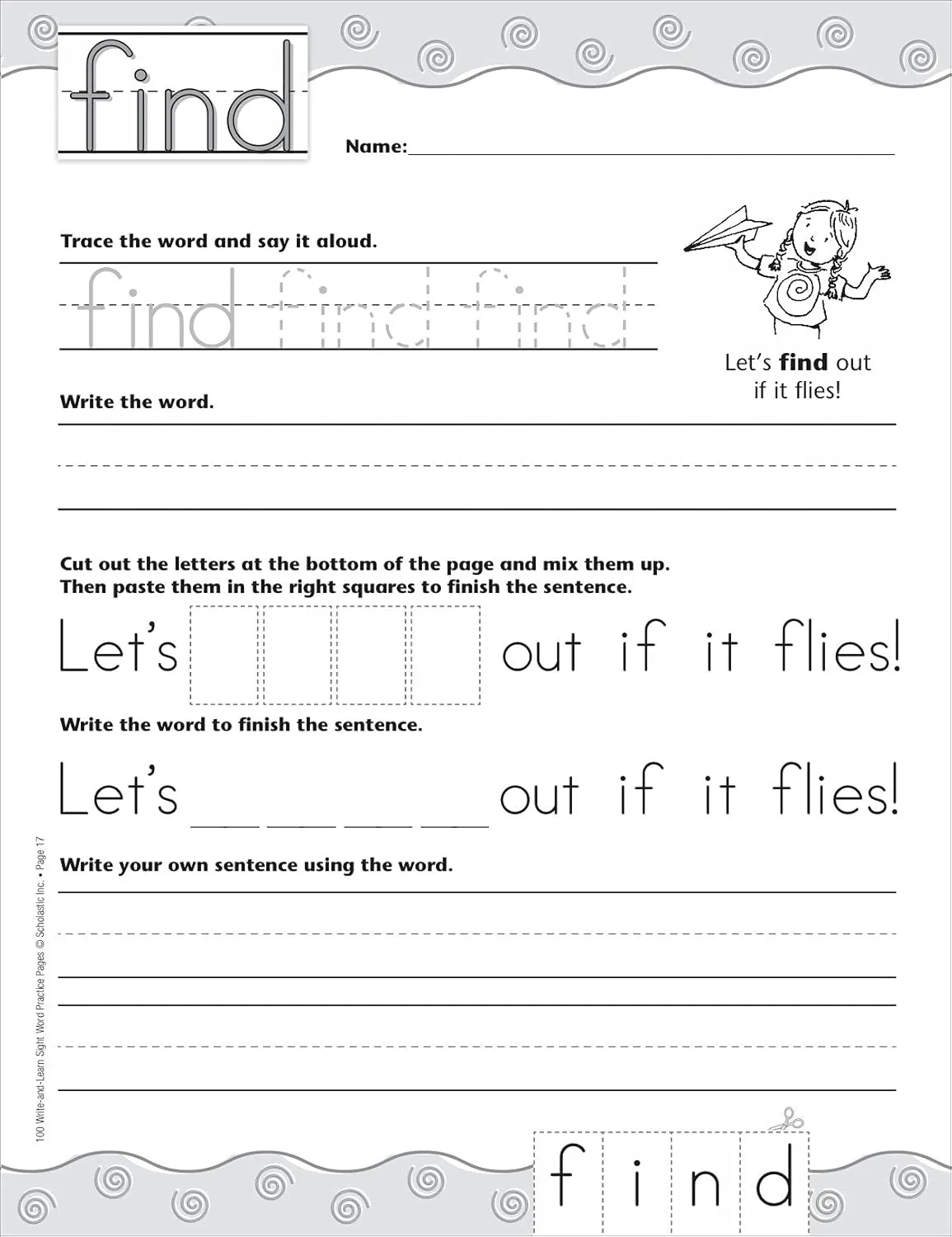 100 Write-and-Learn Sight Word Practice Pages: Engaging Reproducible Activity Pages That Help Kids Recognize, Write