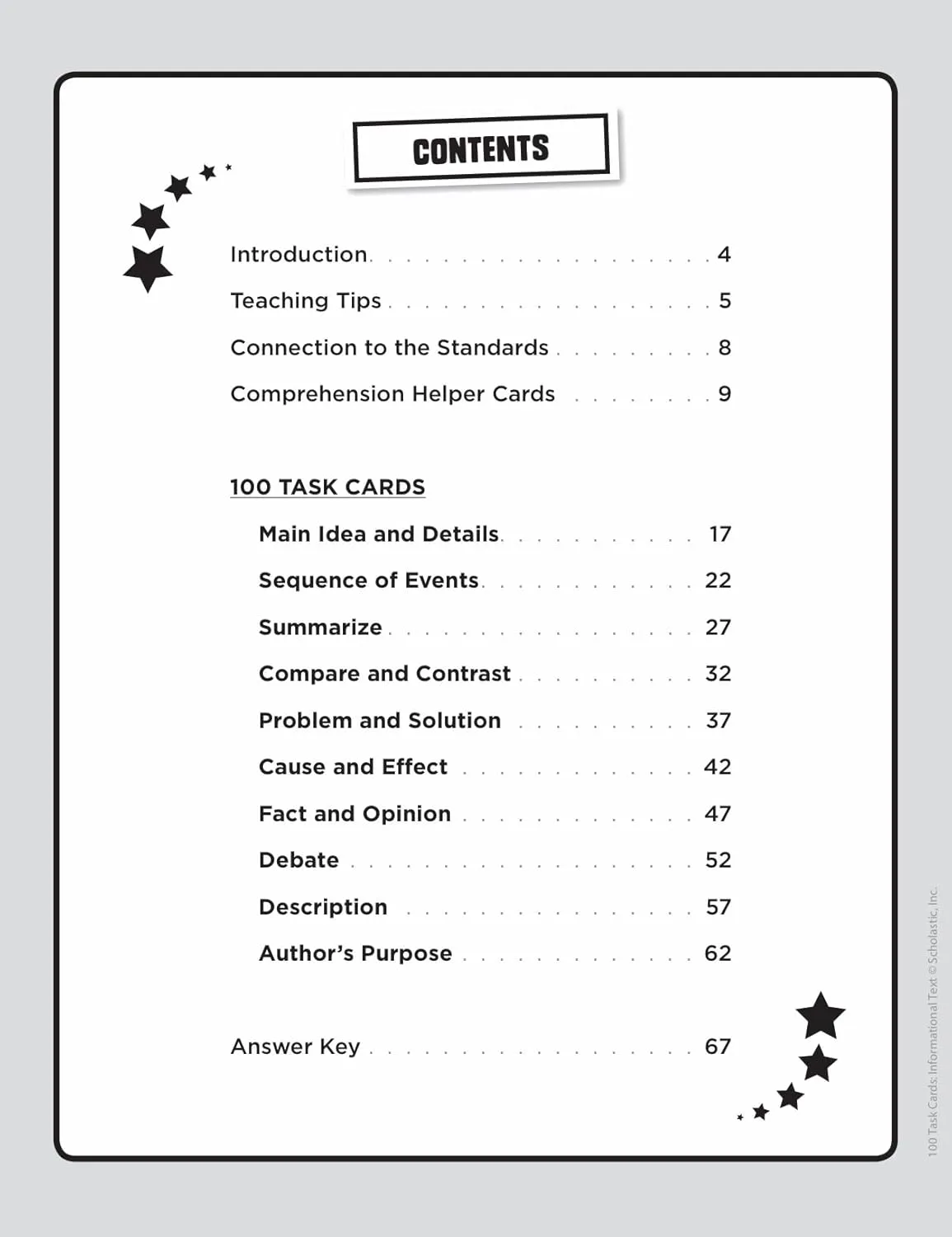 100 Task Cards: Informational Text: Reproducible Mini-Passages With Key Questions to Boost Reading Comprehension Skills