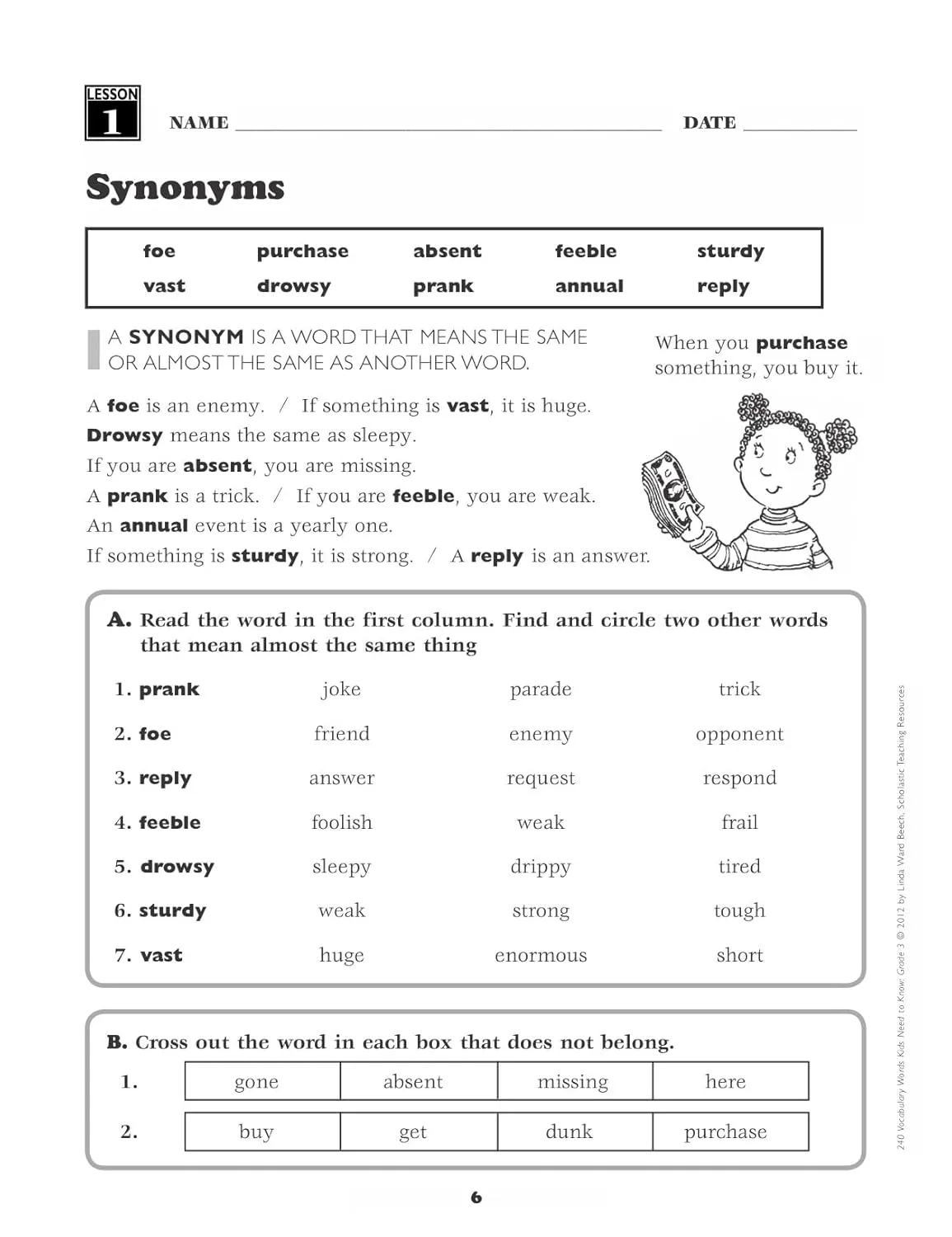 240 Vocabulary Words Kids Need to Know: Grade 3: 24 Ready-to-reproduce Packets That Make Vocabulary Building Fun & Effective