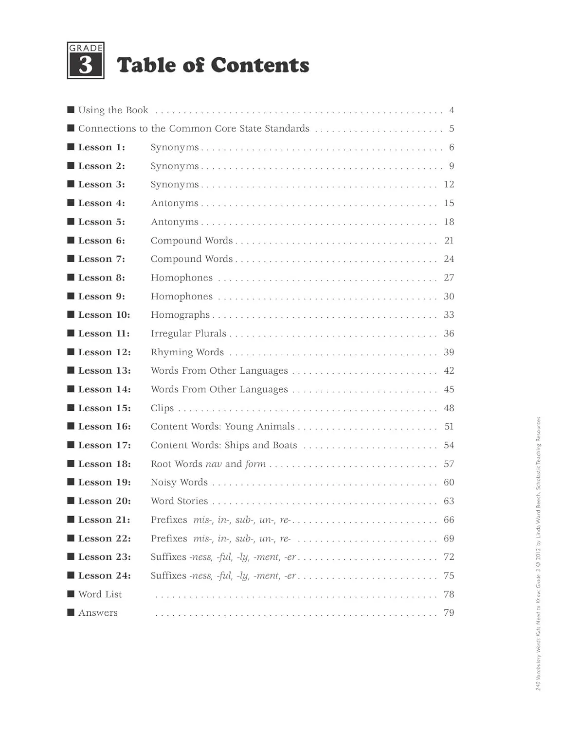 240 Vocabulary Words Kids Need to Know: Grade 3: 24 Ready-to-reproduce Packets That Make Vocabulary Building Fun & Effective