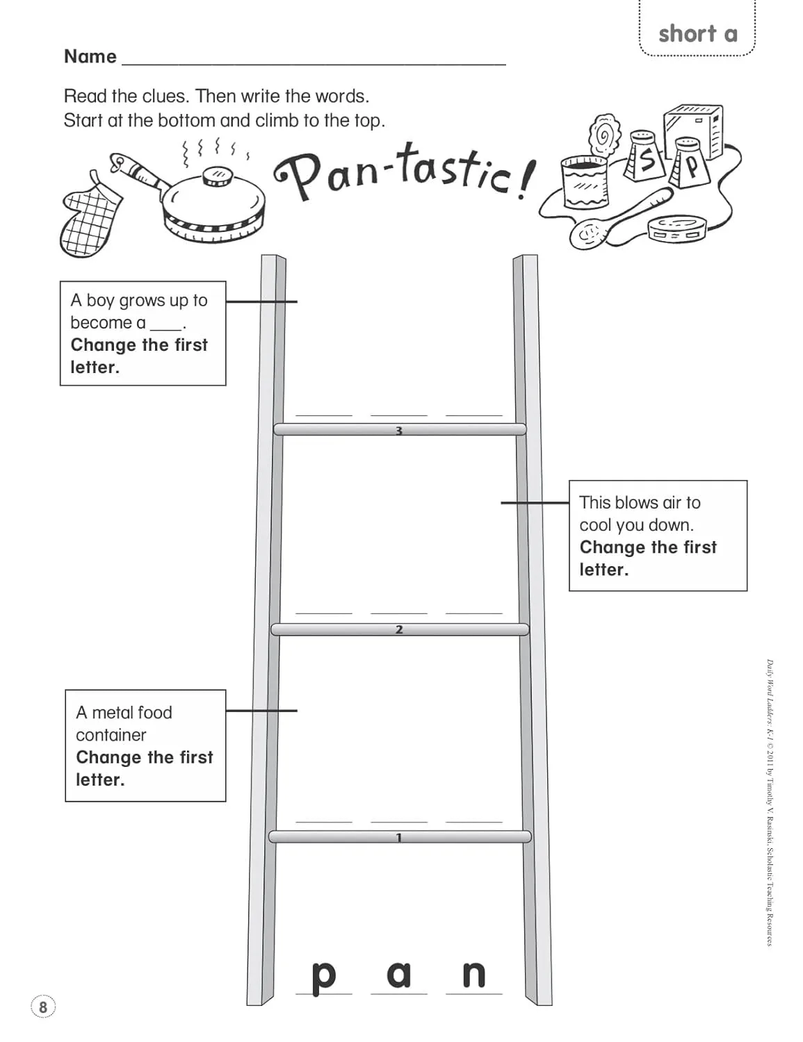 Scholastic Daily Word Ladders, Grades K-1