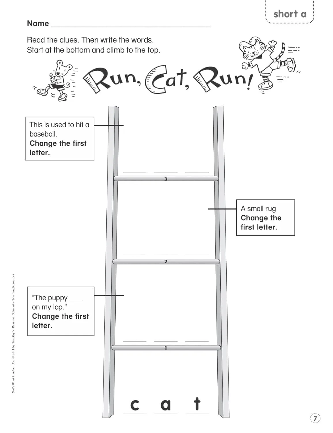 Scholastic Daily Word Ladders, Grades K-1