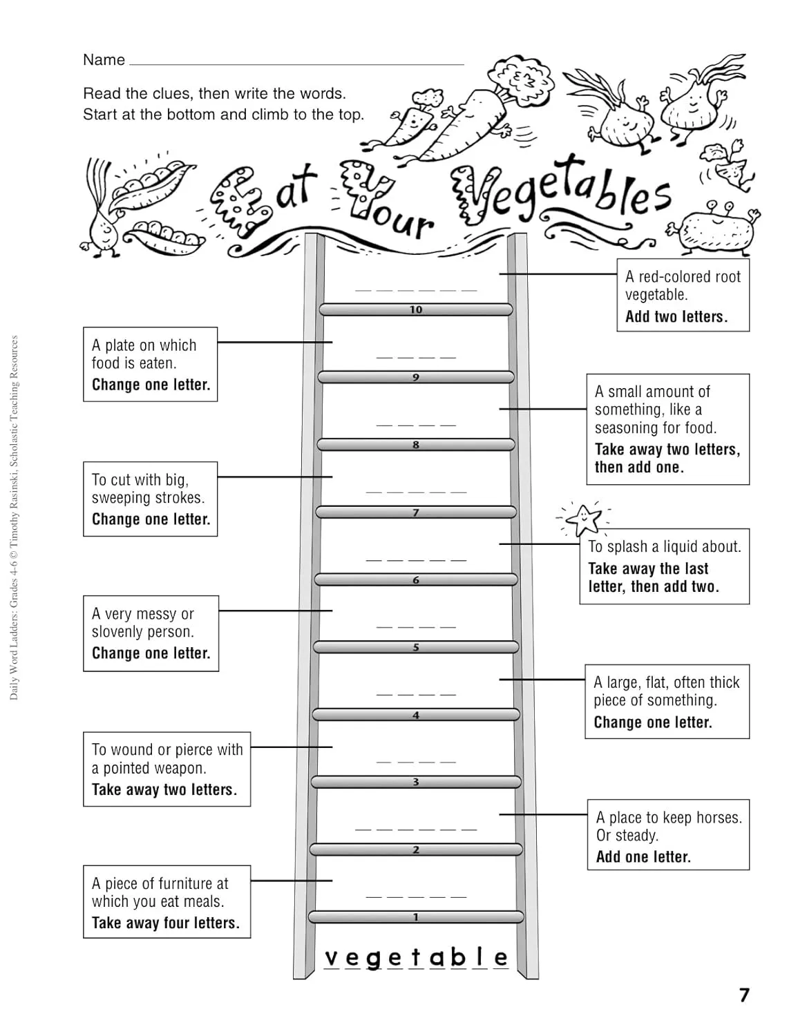 Daily Word Ladders: Grades 4-6: 100 Reproducible Word Study Lessons That Help Kids Boost Reading, Vocabulary