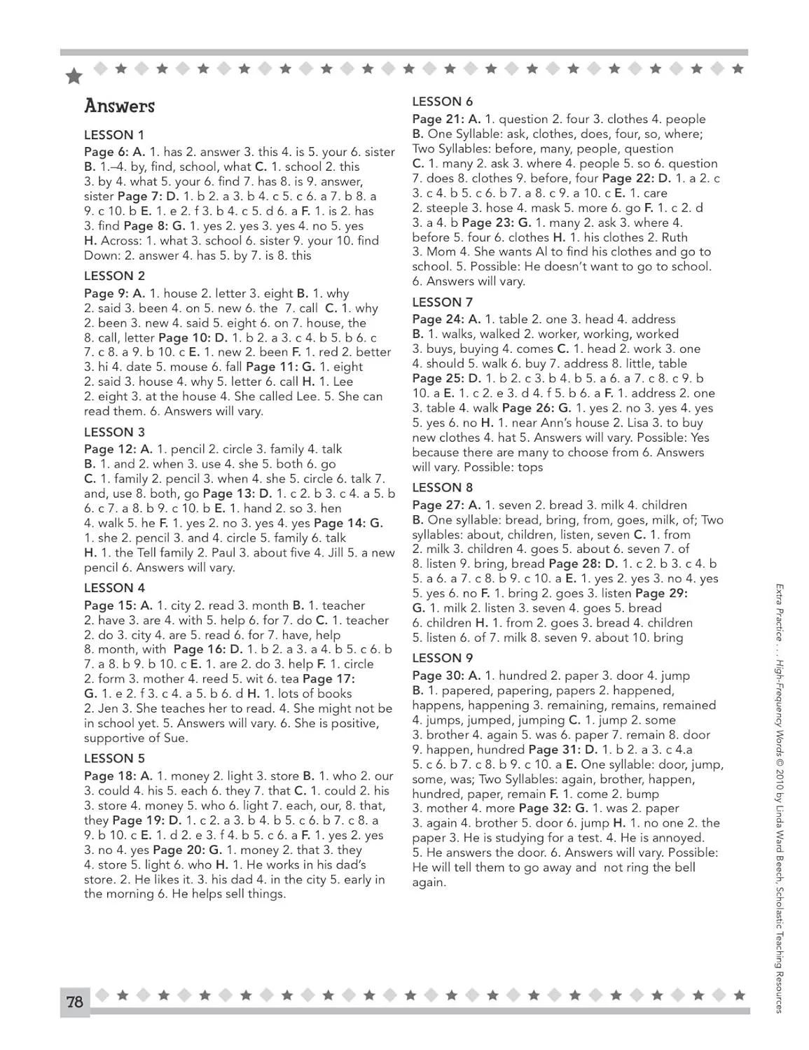 Extra Practice for Struggling Readers: High-Frequency Words: Motivating Practice Packets That Help Intermediate Students