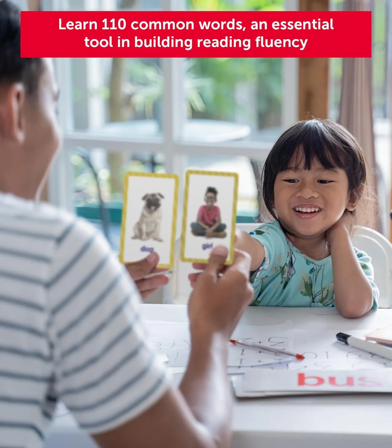 Scholastic First Words Flash Cards, 6-1/4inH x 3-5/16inW, Pre-K, Pack Of 56 Cards