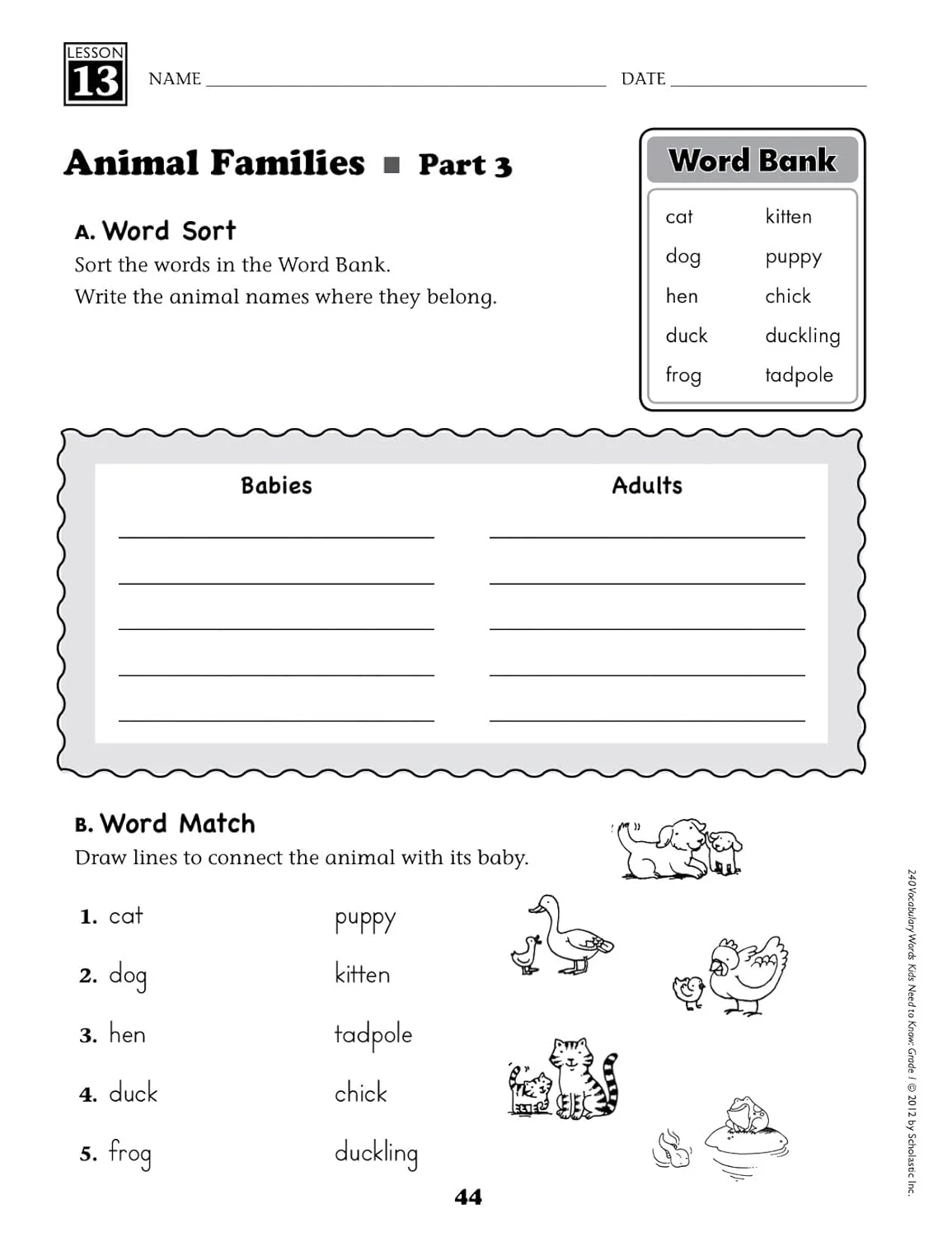 240 Vocabulary Words Kids Need to Know, Grade 1: 24 Ready-to-reproduce Packets That Make Vocabulary Building Fun & Effective